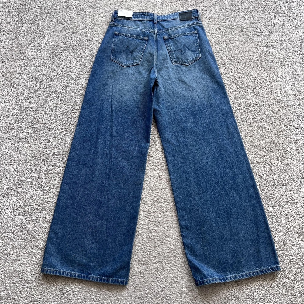 AG Adriano Goldschmied Deven High Rise Ultra Wide Leg Jeans Womens 29 Blue - Picture 2 of 15
